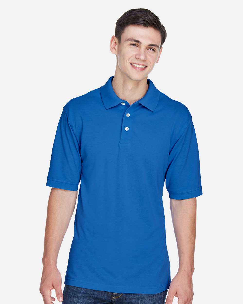 Men's Easy Blend™ Polo - OnModelFront - B203B9752 - True Royal