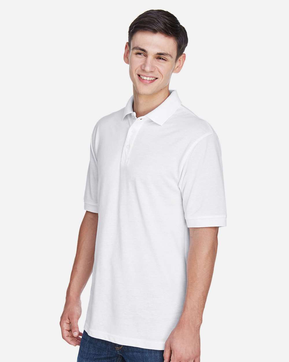 Men's Easy Blend™ Polo - OnModelSide - B203B9002 - White