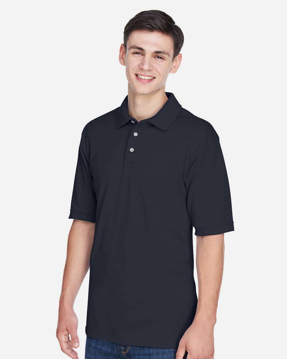 Men's Easy Blend™ Polo - OnModelSide - B203B9102 - Navy