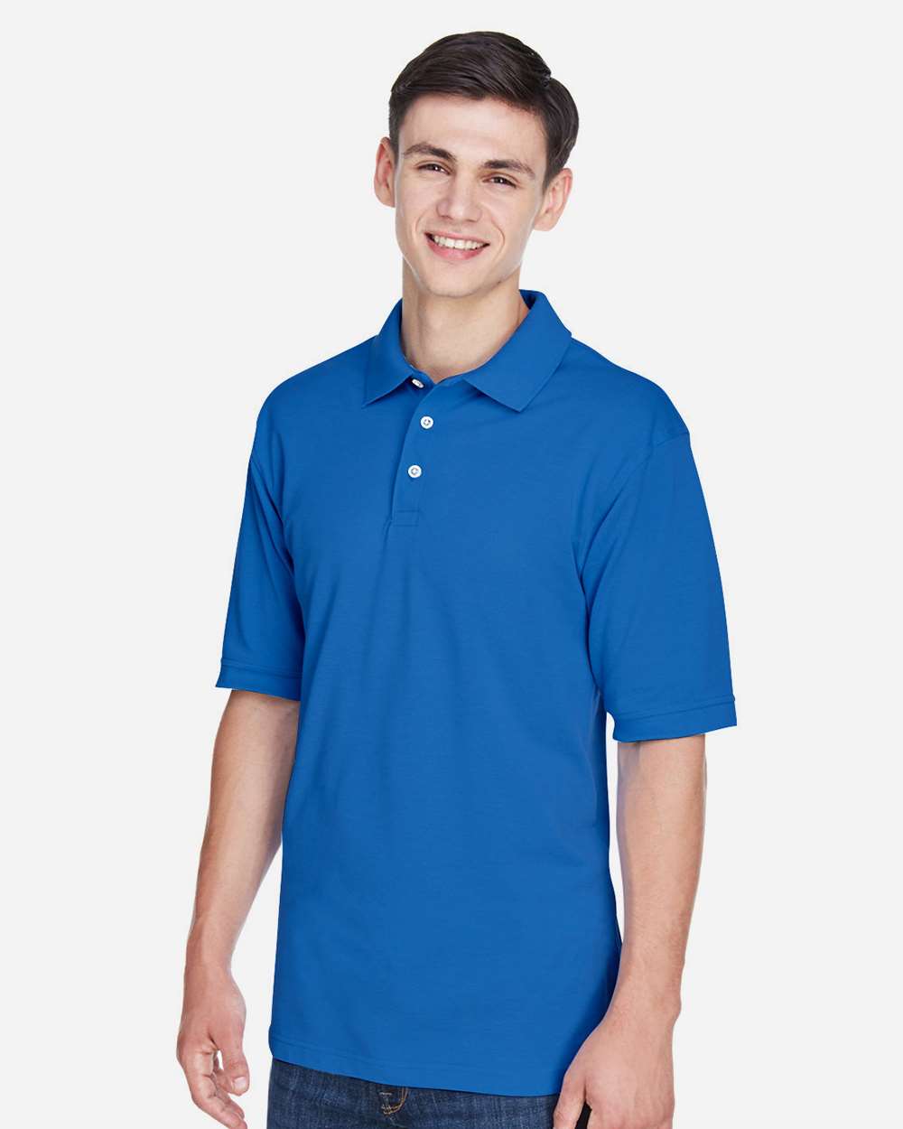 Men's Easy Blend™ Polo - OnModelSide - B203B9752 - True Royal