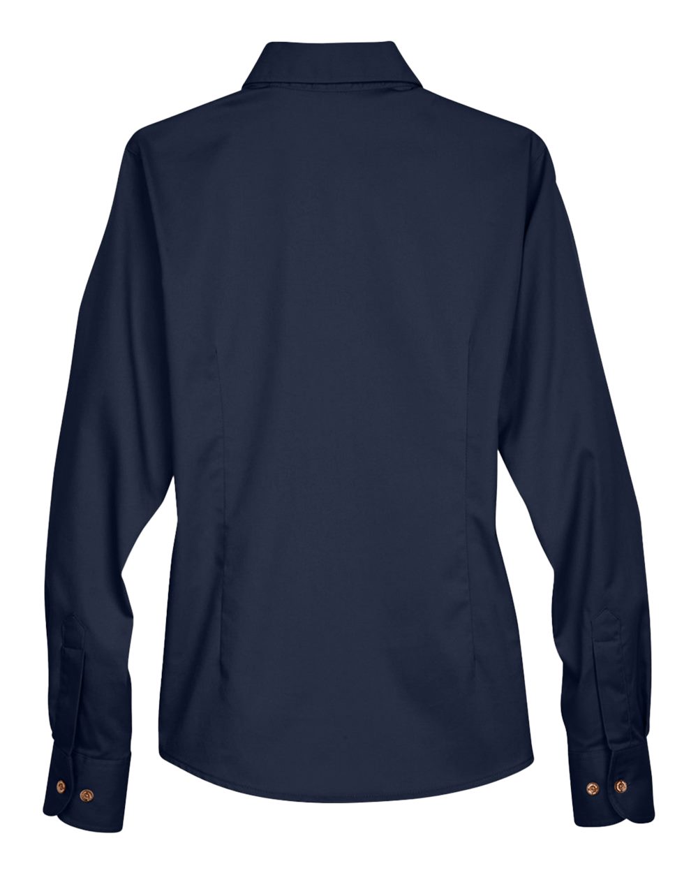 Women's Easy Blend™ Long Sleeve Twill Dress Shirt with Stain-Release - Back - B240B9112 - Navy
