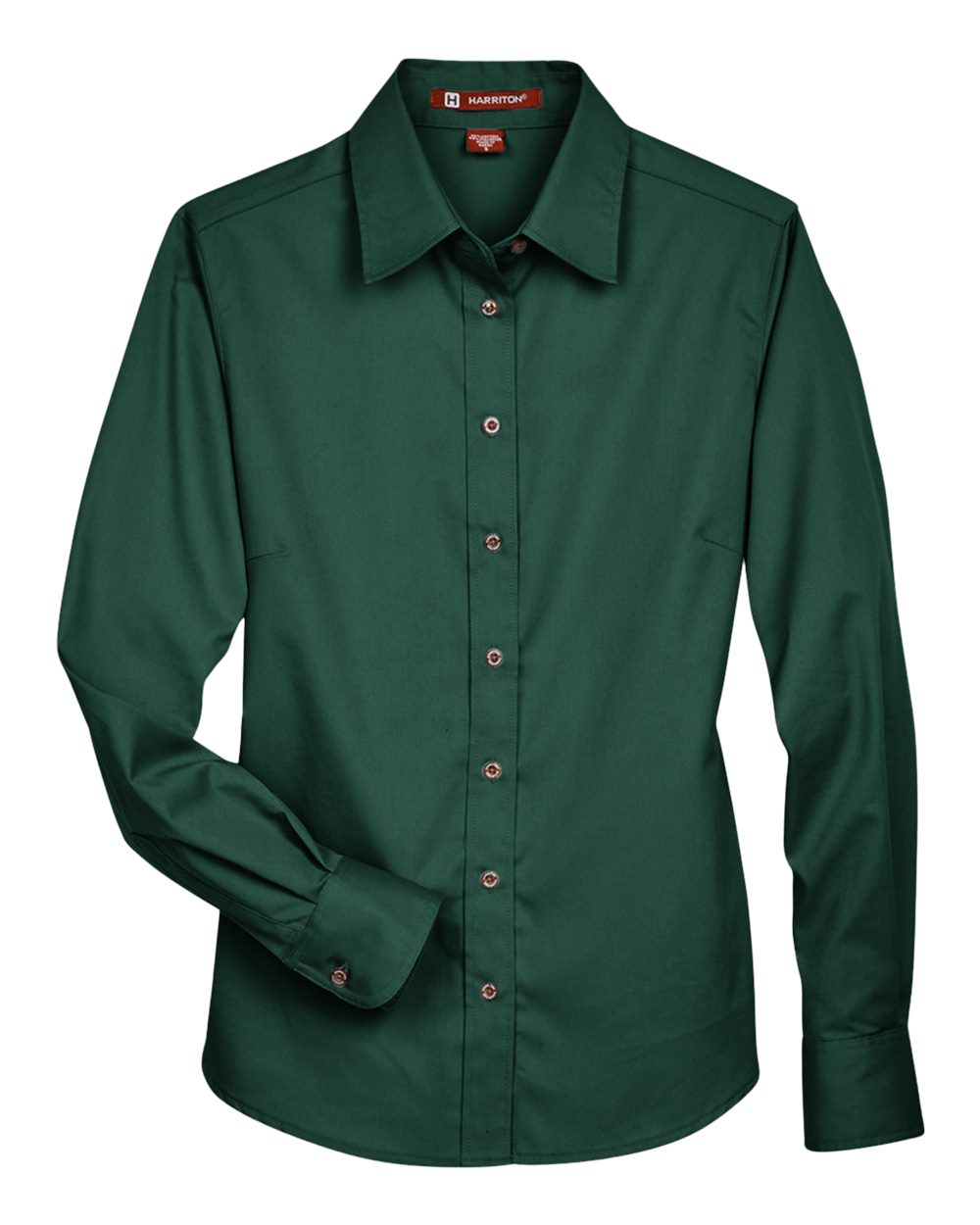 Women's Easy Blend™ Long Sleeve Twill Dress Shirt with Stain-Release - Front - B240B9102 - Hunter