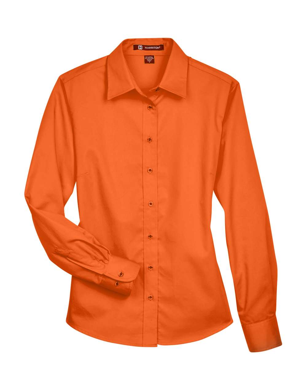 Women's Easy Blend™ Long Sleeve Twill Dress Shirt with Stain-Release - Front - B240B9662 - Team Orange