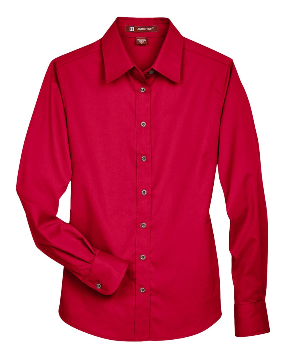 Women's Easy Blend™ Long Sleeve Twill Dress Shirt with Stain-Release - Front - B240B9702 - Red