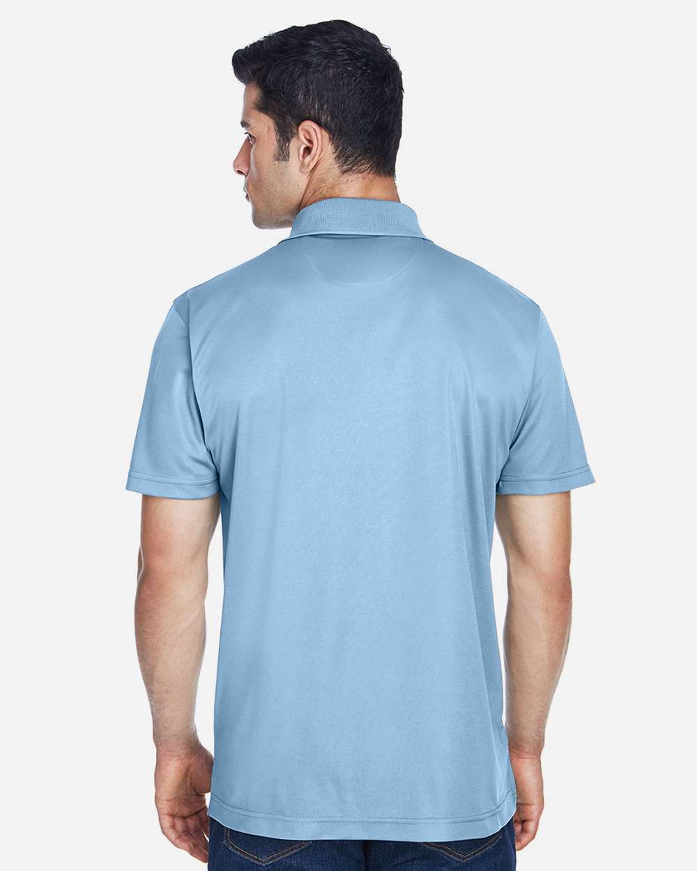 Men's Polyester Jersey Polo - OnModelBack - B209B9252 - Light Blue