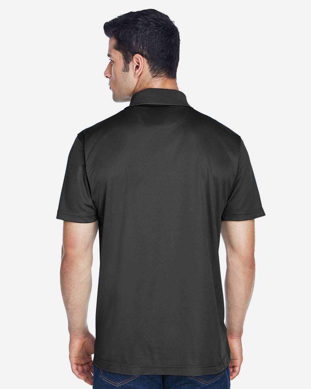Men's Polyester Jersey Polo - OnModelBack - B209B9502 - Black