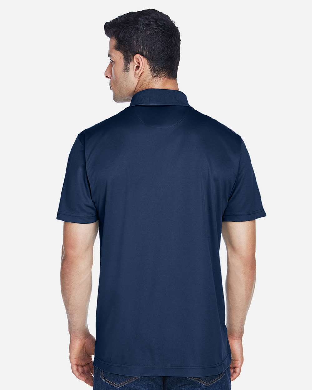 Men's Polyester Jersey Polo - OnModelBack - B209B9652 - Navy