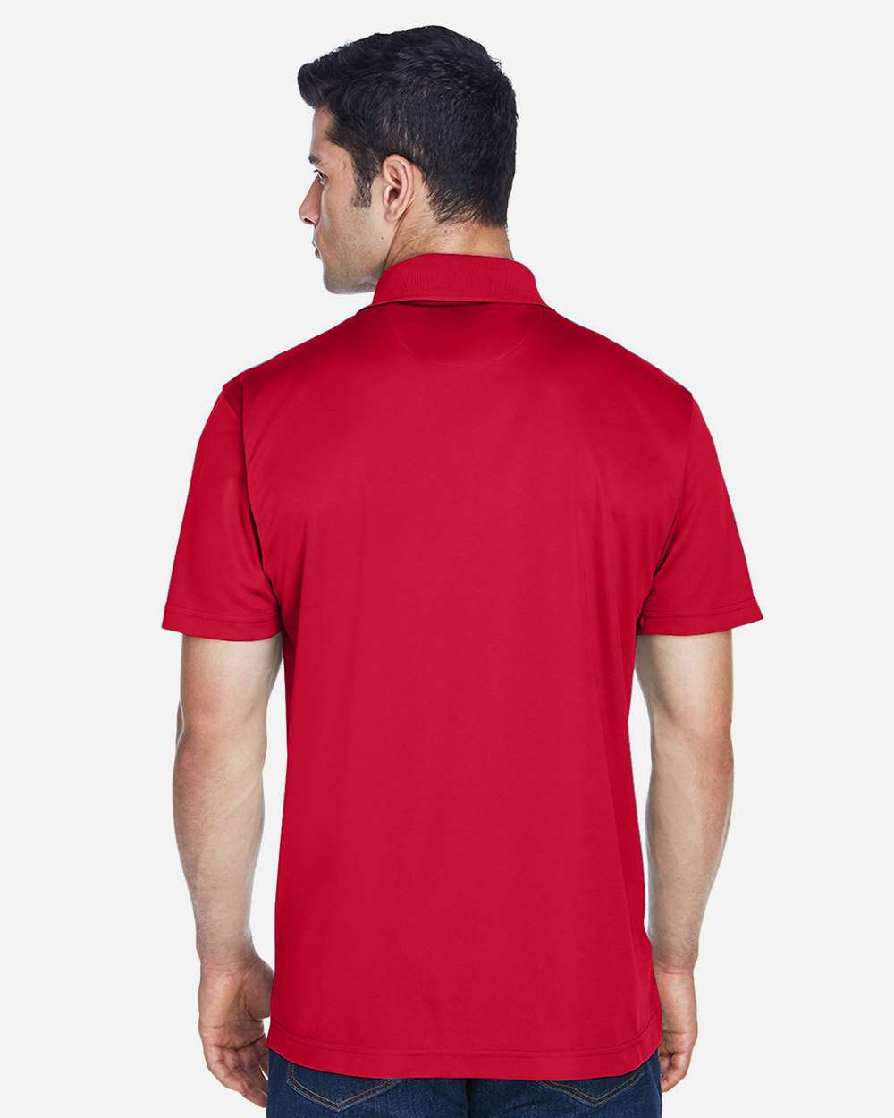 Men's Polyester Jersey Polo - OnModelBack - B209B9702 - Red