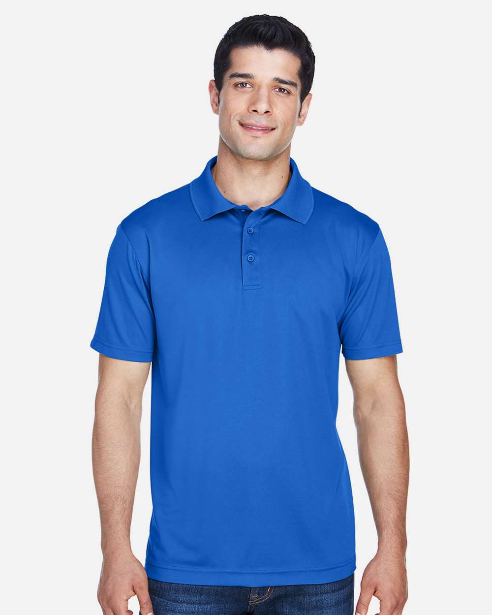 Men's Polyester Jersey Polo - OnModelFront - B209B9752 - True Royal