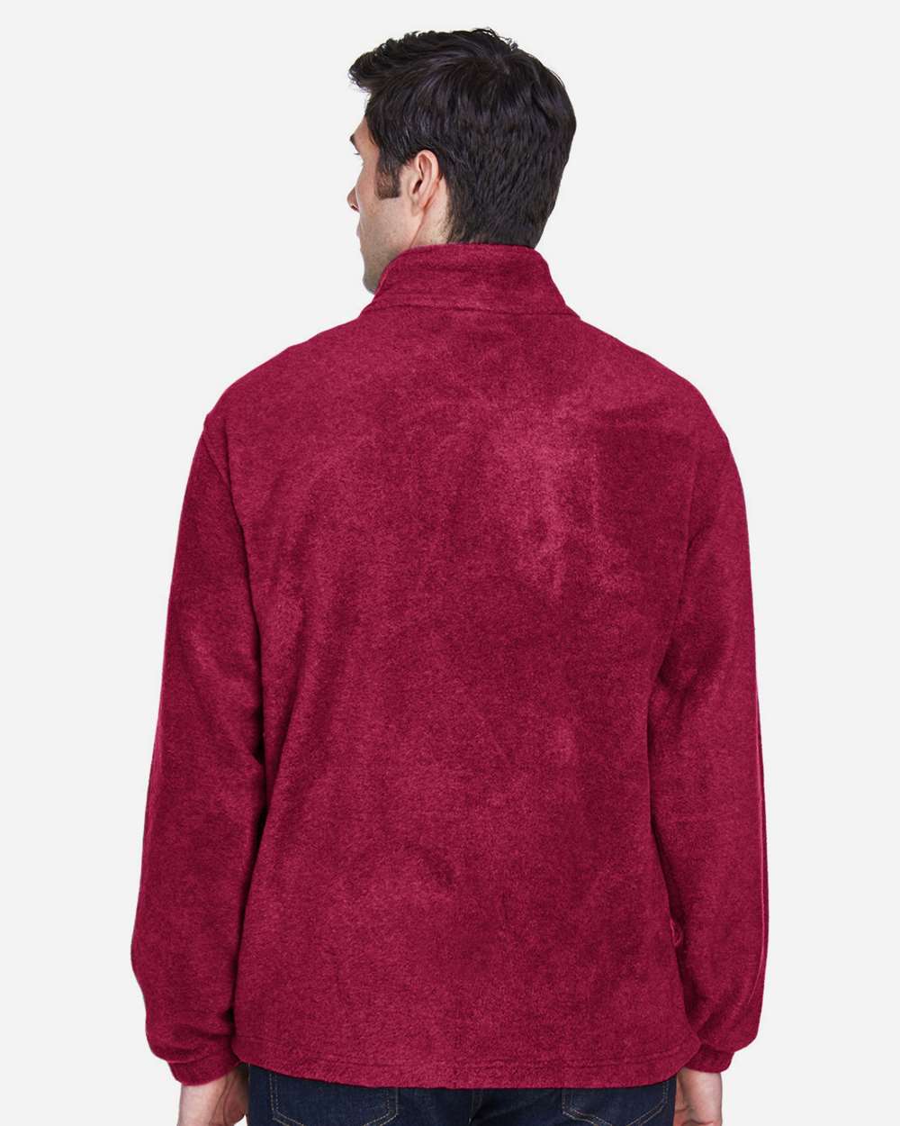 Men's Full-Zip Fleece - OnModelBack - B305B9532 - Wine