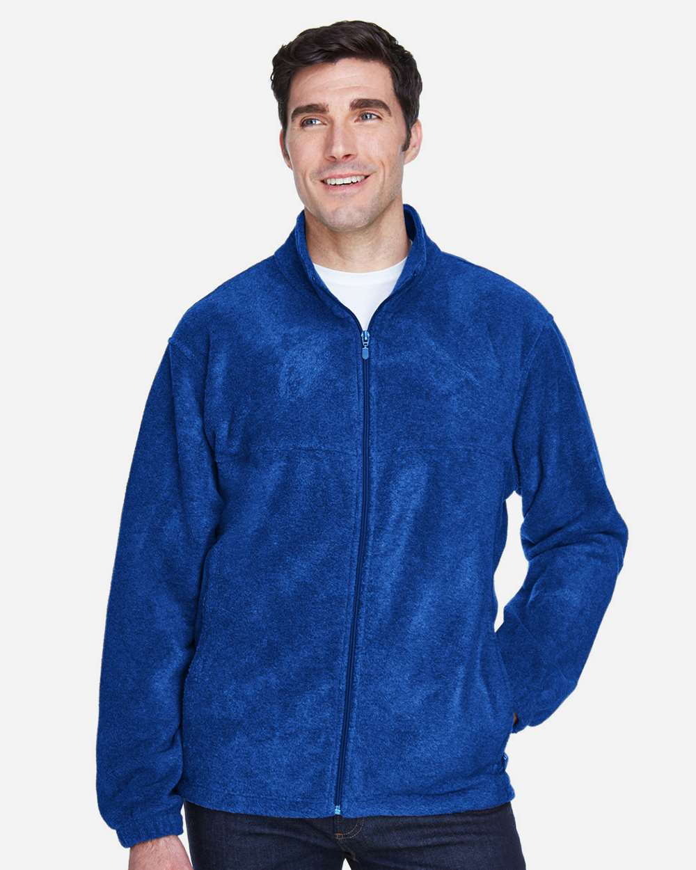 Men's Full-Zip Fleece - OnModelFront - B305B9752 - True Royal