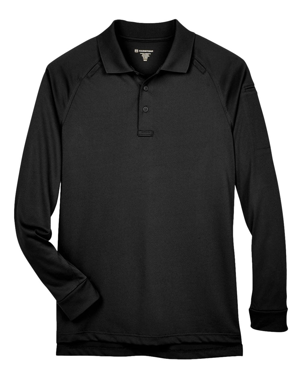 Men's Advantage Long Sleeve Tactical Polo - Front - B200B9502 - Black