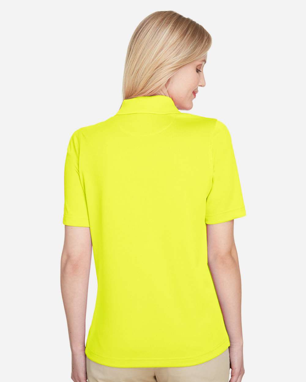 Women's Advantage Snag Protection Plus Polo - OnModelBack - B219B9122 - Safety Yellow