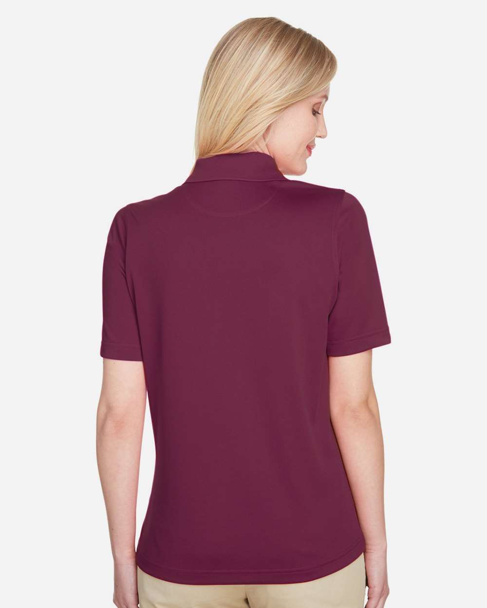 Women's Advantage Snag Protection Plus Polo - OnModelBack - B219B9532 - Maroon