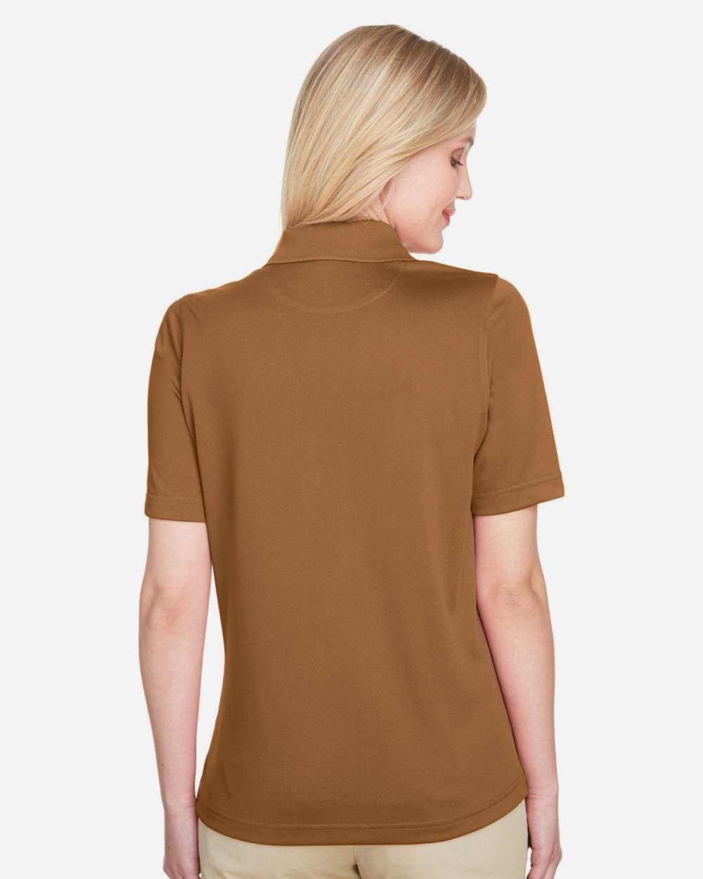 Women's Advantage Snag Protection Plus Polo - OnModelBack - B219B9602 - Duck Brown