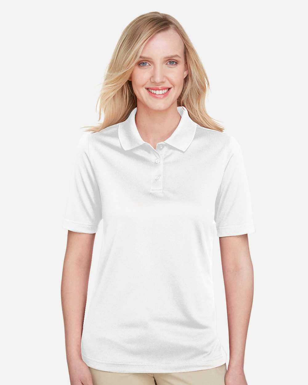 Women's Advantage Snag Protection Plus Polo - OnModelFront - B219B9002 - White