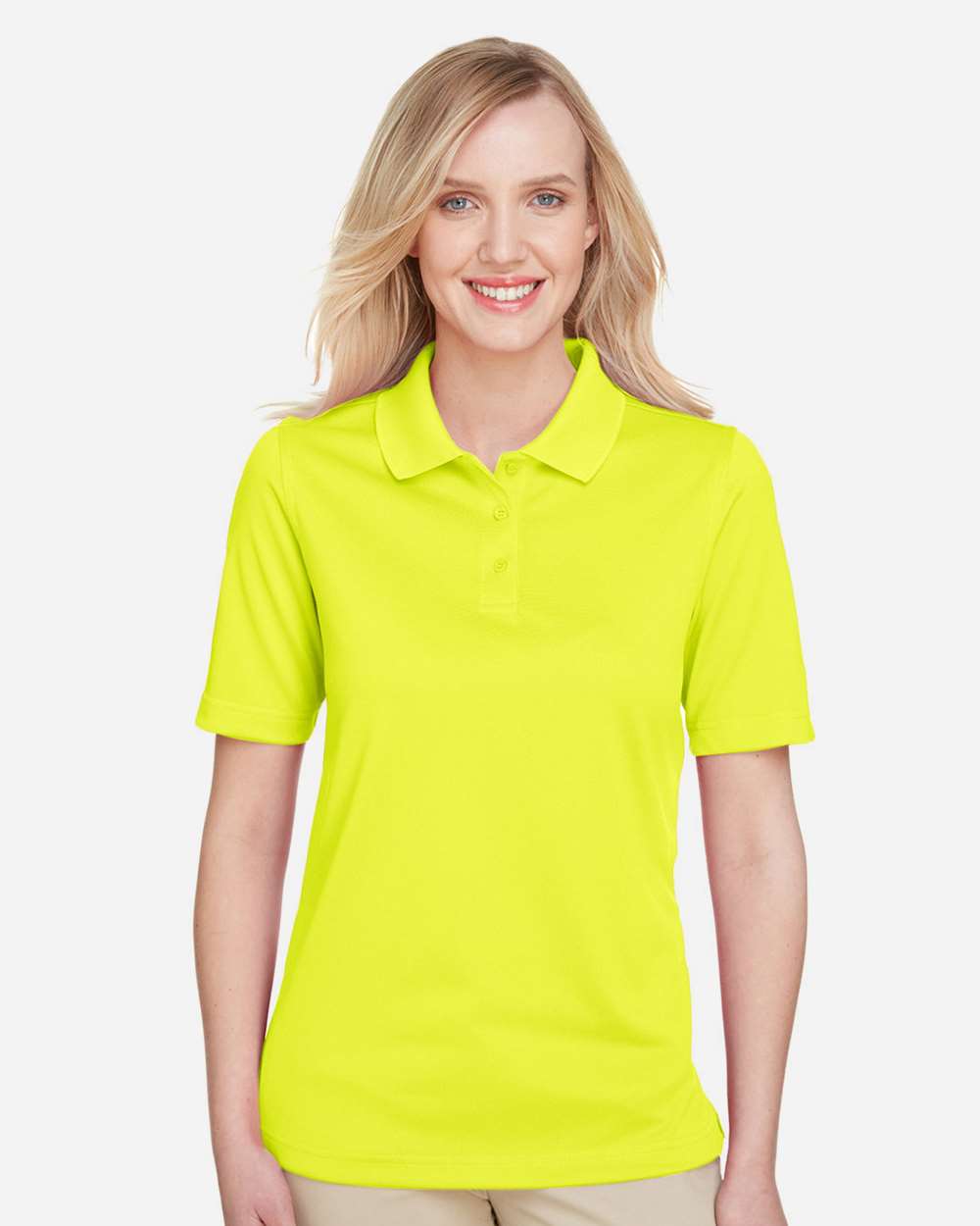 Women's Advantage Snag Protection Plus Polo - OnModelFront - B219B9122 - Safety Yellow