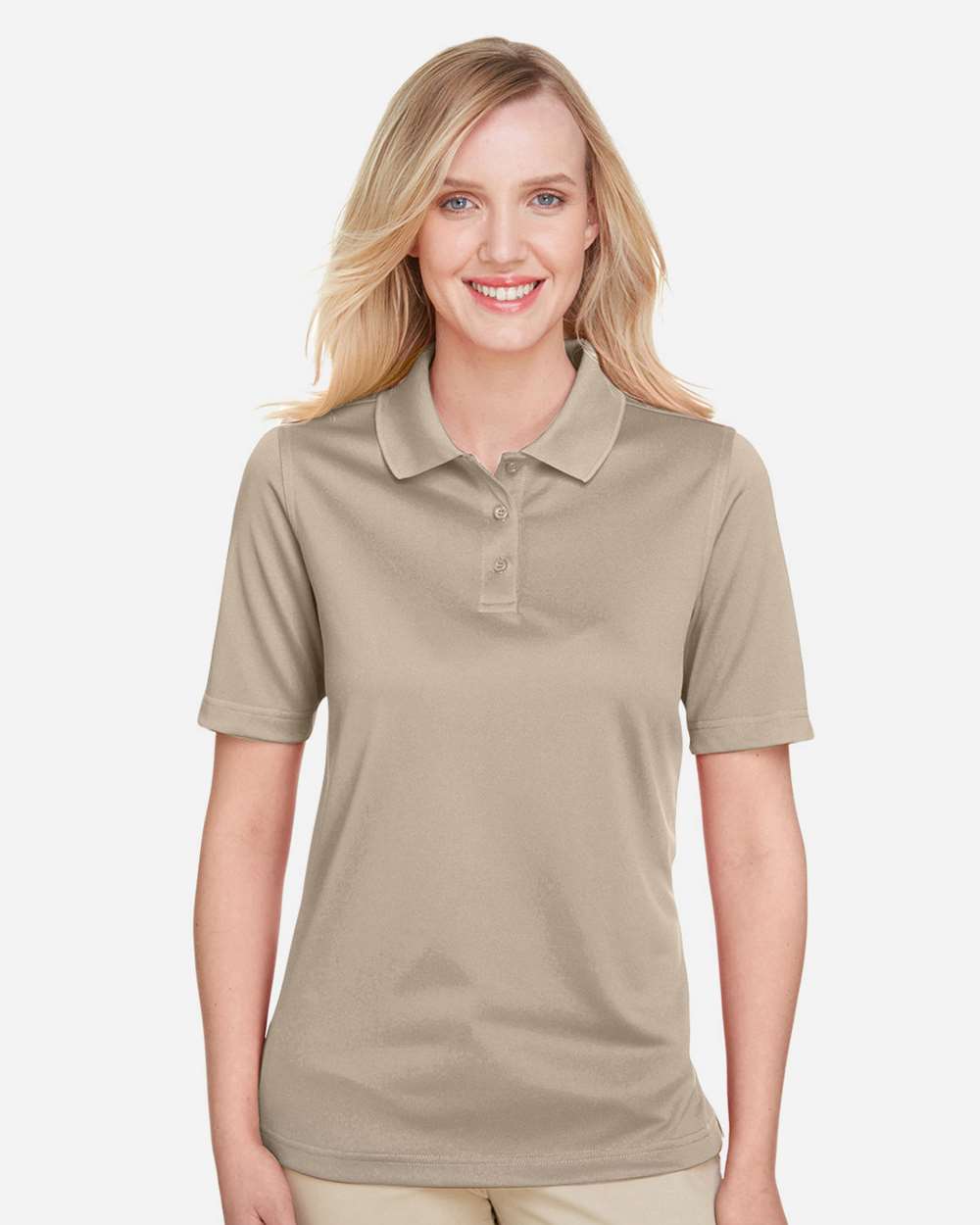 Women's Advantage Snag Protection Plus Polo - OnModelFront - B219B9242 - Khaki