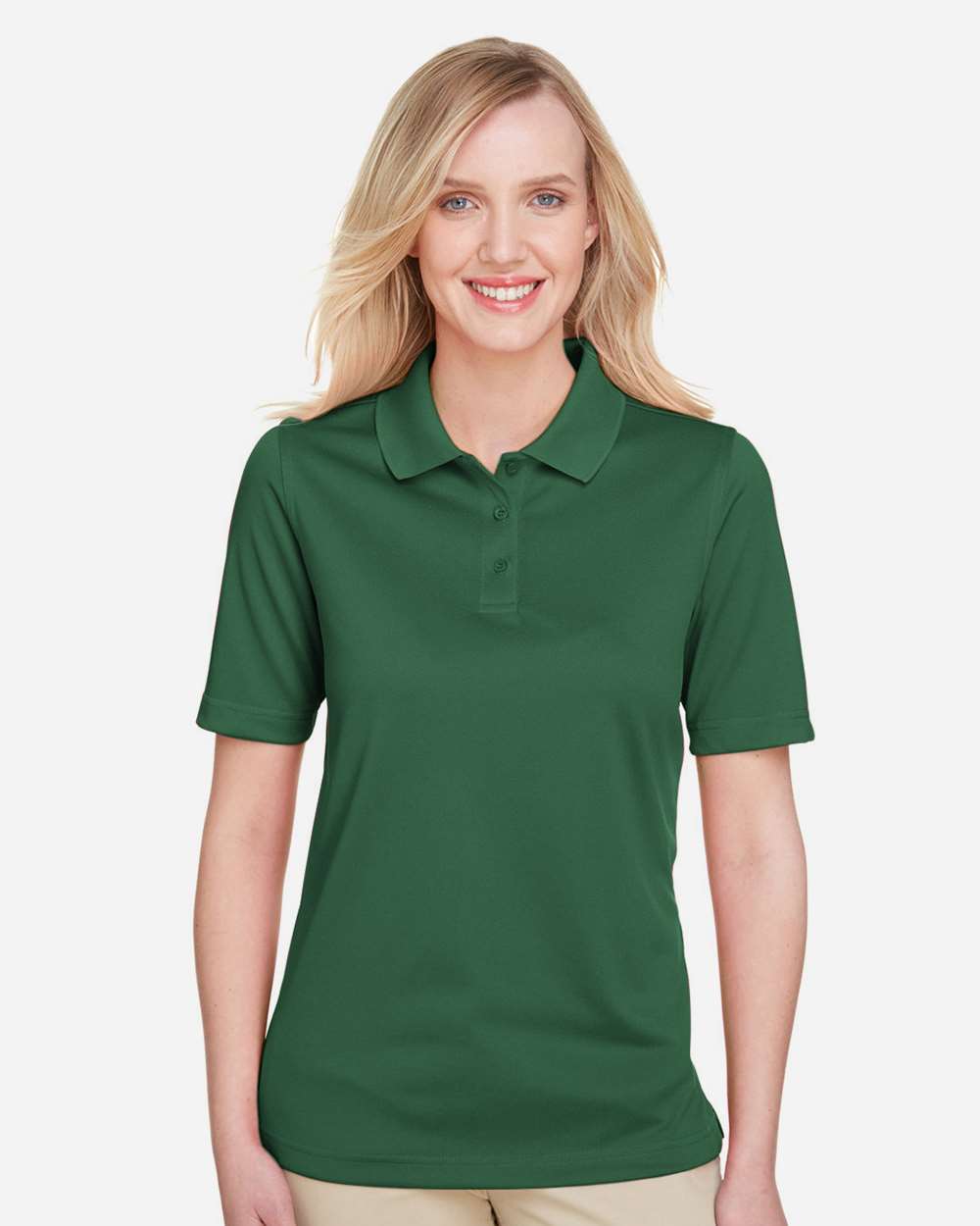 Women's Advantage Snag Protection Plus Polo - OnModelFront - B219B9542 - Dark Green
