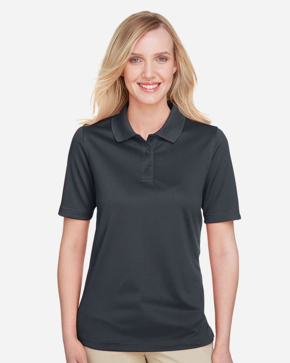 Women's Advantage Snag Protection Plus Polo - OnModelFront - B219B9592 - Dark Charcoal