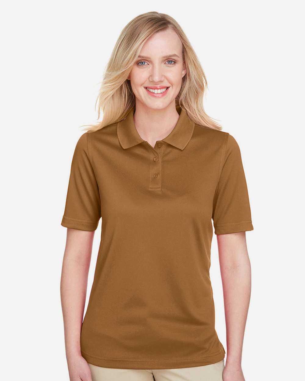 Women's Advantage Snag Protection Plus Polo - OnModelFront - B219B9602 - Duck Brown