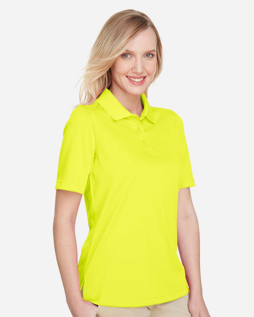 Women's Advantage Snag Protection Plus Polo - OnModelSide - B219B9122 - Safety Yellow