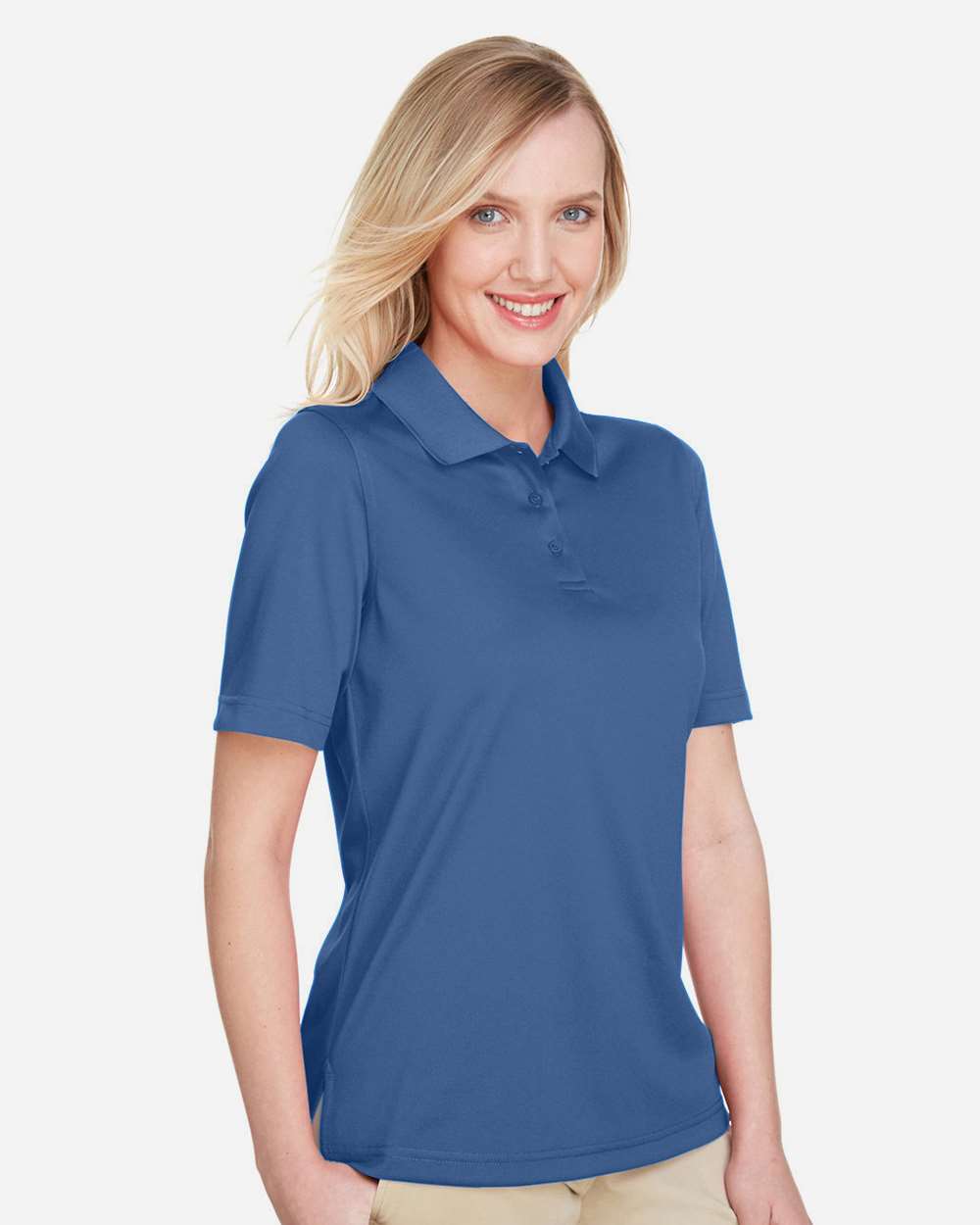 Women's Advantage Snag Protection Plus Polo - OnModelSide - B219B9252 - Pool Blue