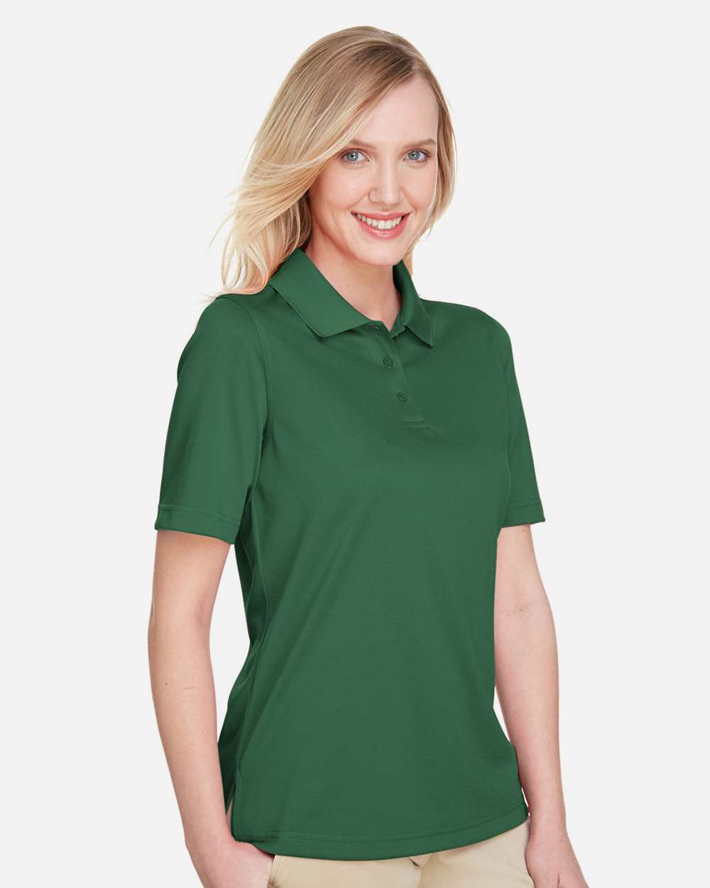Women's Advantage Snag Protection Plus Polo - OnModelSide - B219B9542 - Dark Green