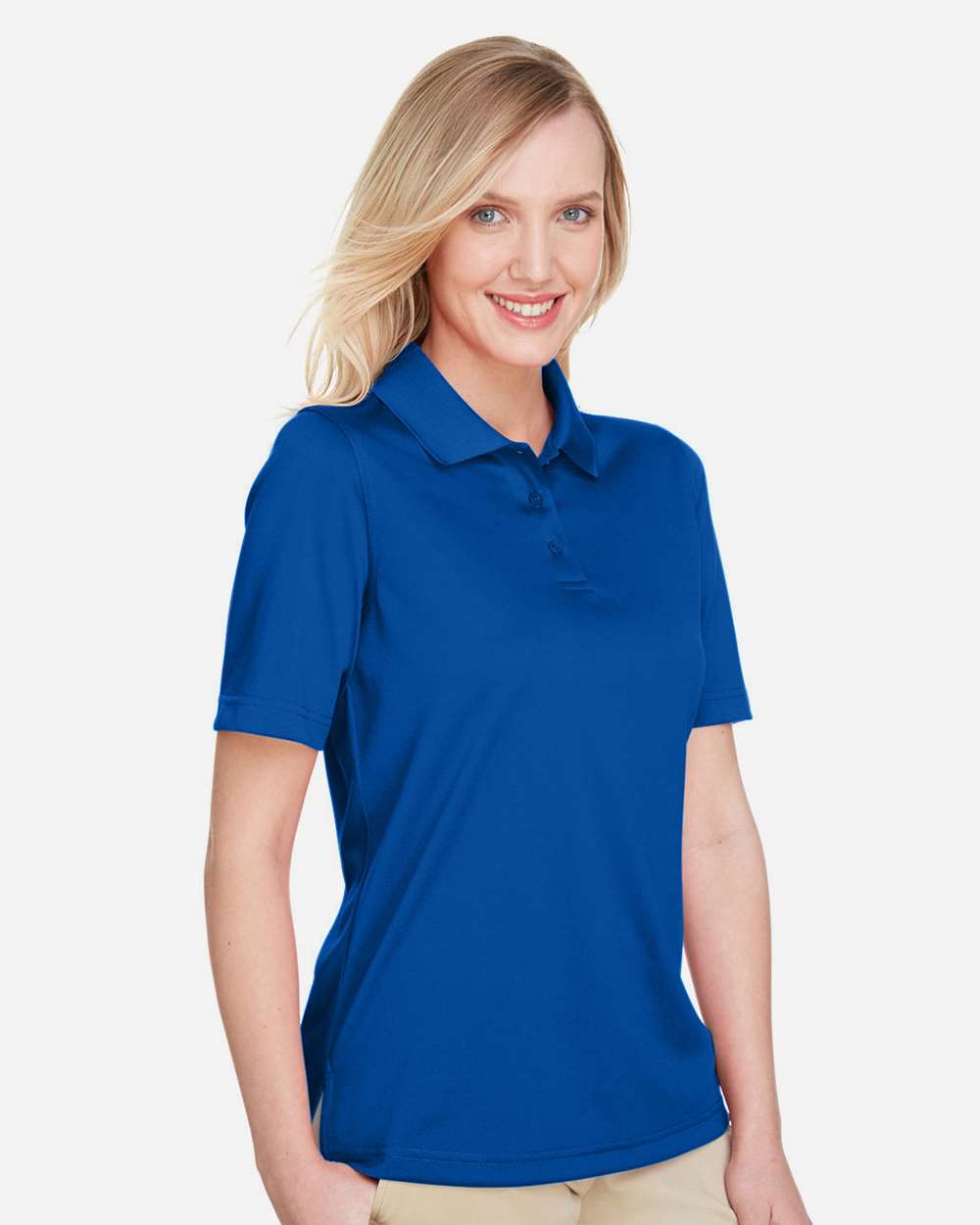 Women's Advantage Snag Protection Plus Polo - OnModelSide - B219B9752 - True Royal