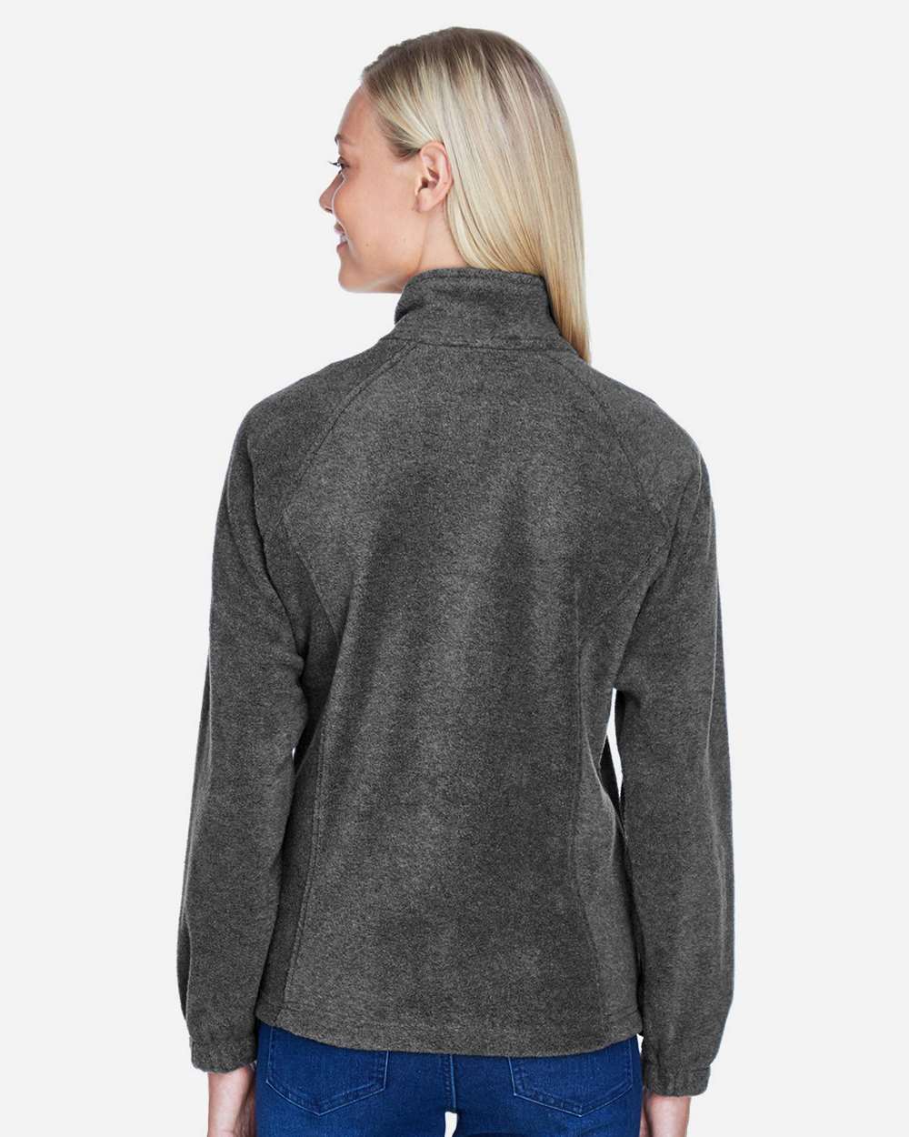 Women's Full-Zip Fleece - OnModelBack - B307B9592 - Charcoal