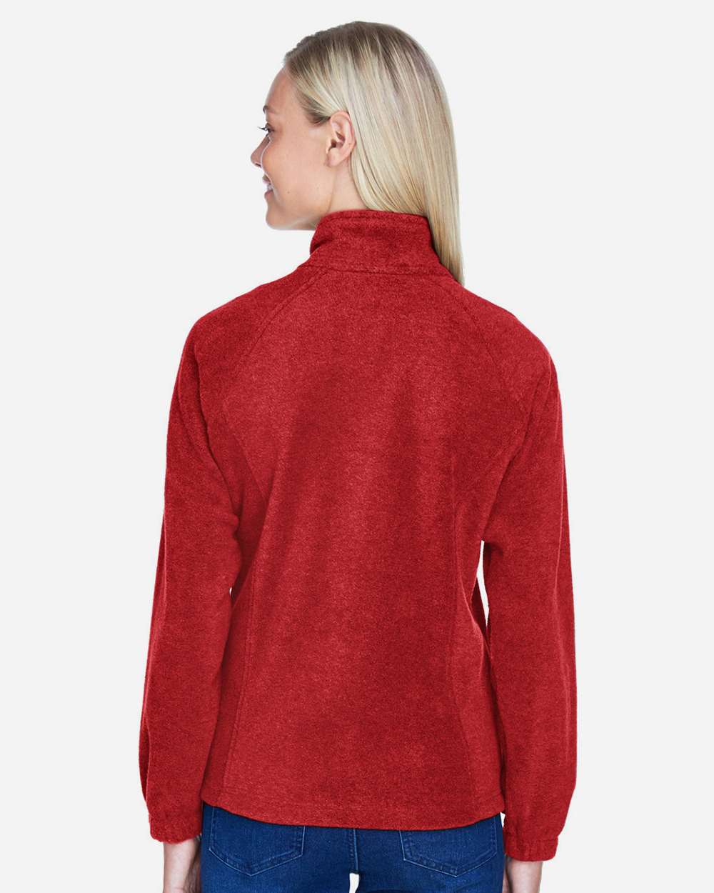 Women's Full-Zip Fleece - OnModelBack - B307B9702 - Red