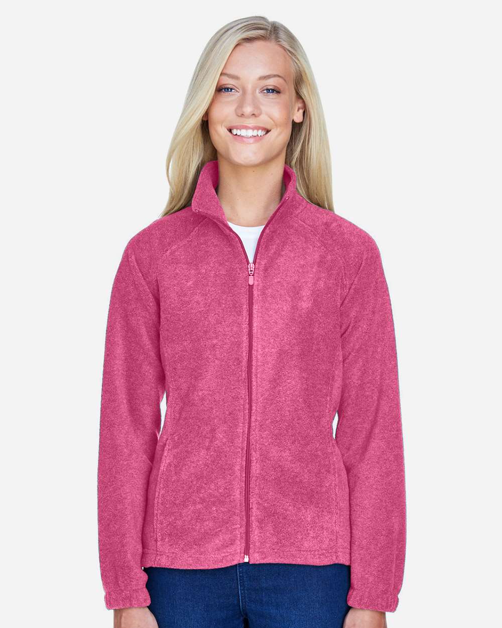 Women's Full-Zip Fleece - OnModelFront - B307B9302 - Charity Pink