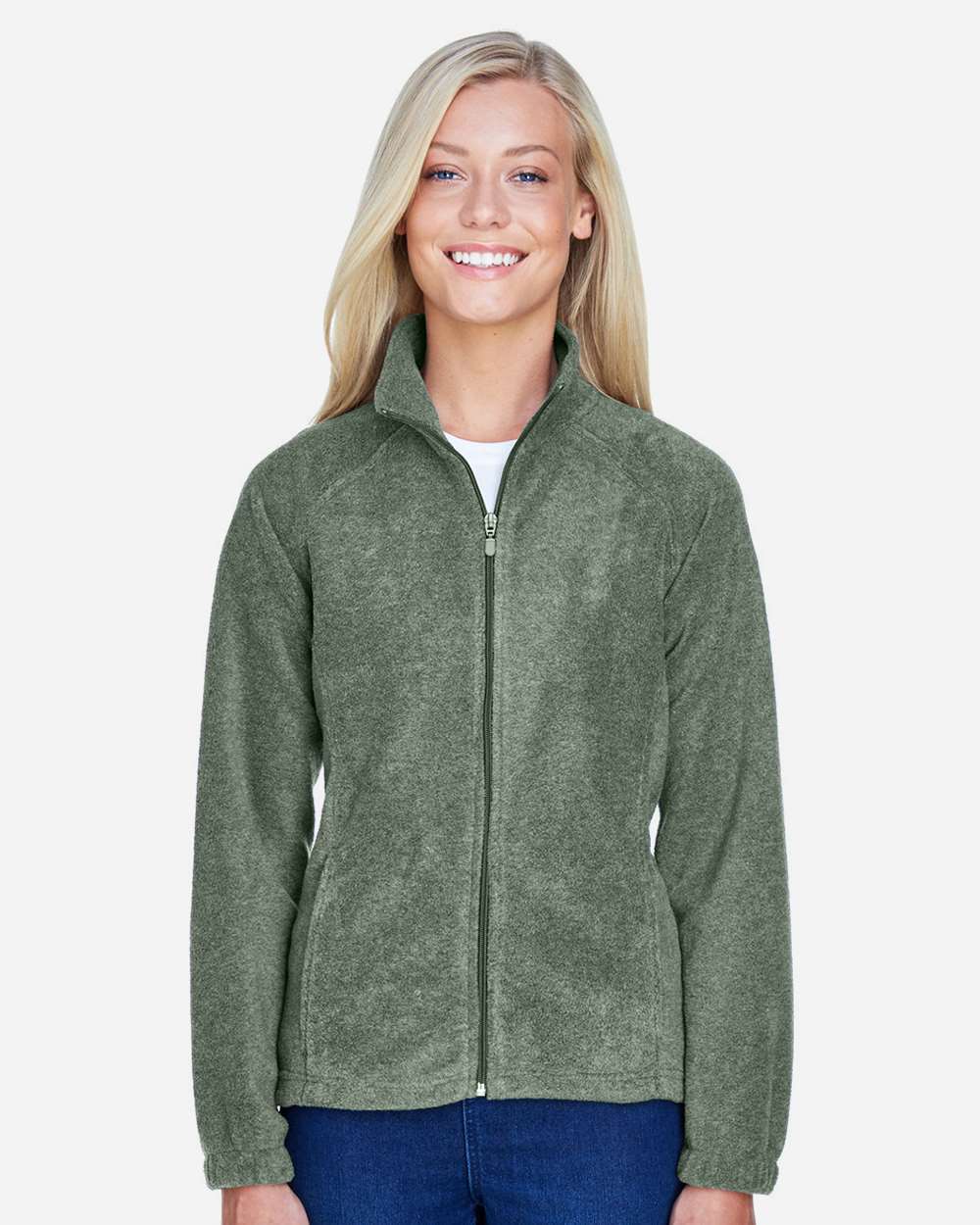 Women's Full-Zip Fleece - OnModelFront - B307B9542 - Dill