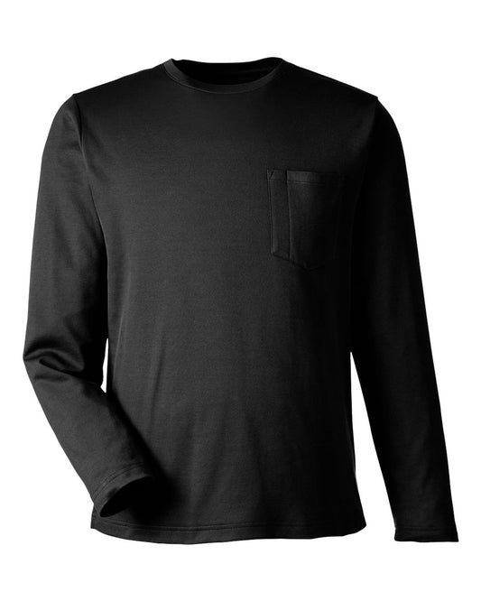 Unisex Charge Snag and Soil Protect Long Sleeve T-Shirt - Front - B189B9502 - Black
