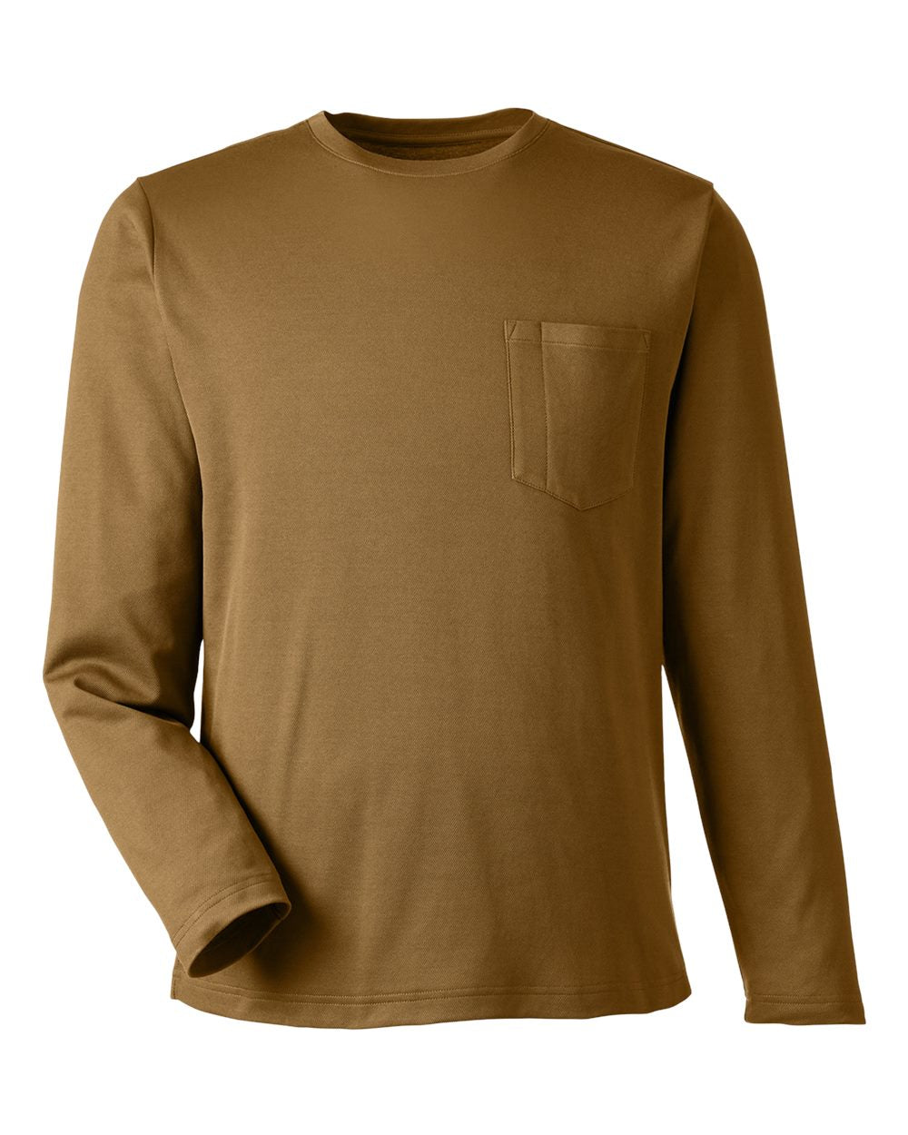 Unisex Charge Snag and Soil Protect Long Sleeve T-Shirt - Front - B189B9602 - Coyote Brown