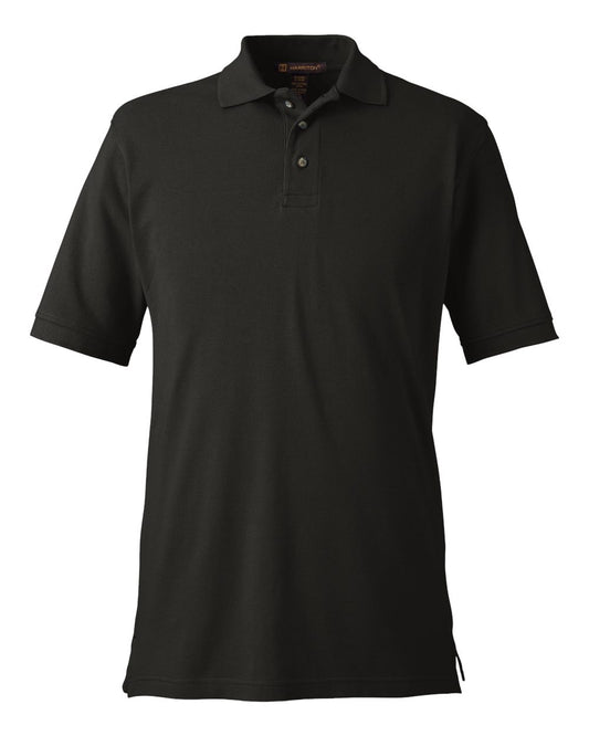 Men's Pique Polo - Front - B190B9502 - Black