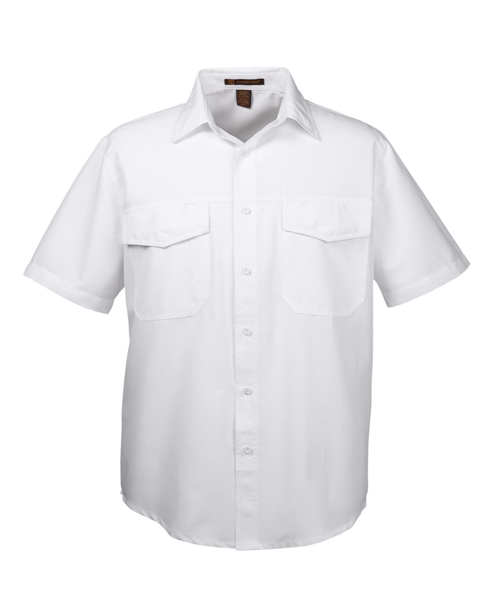 Men's Key West Short Sleeve Performance Staff Shirt - Front - B256B9002 - White