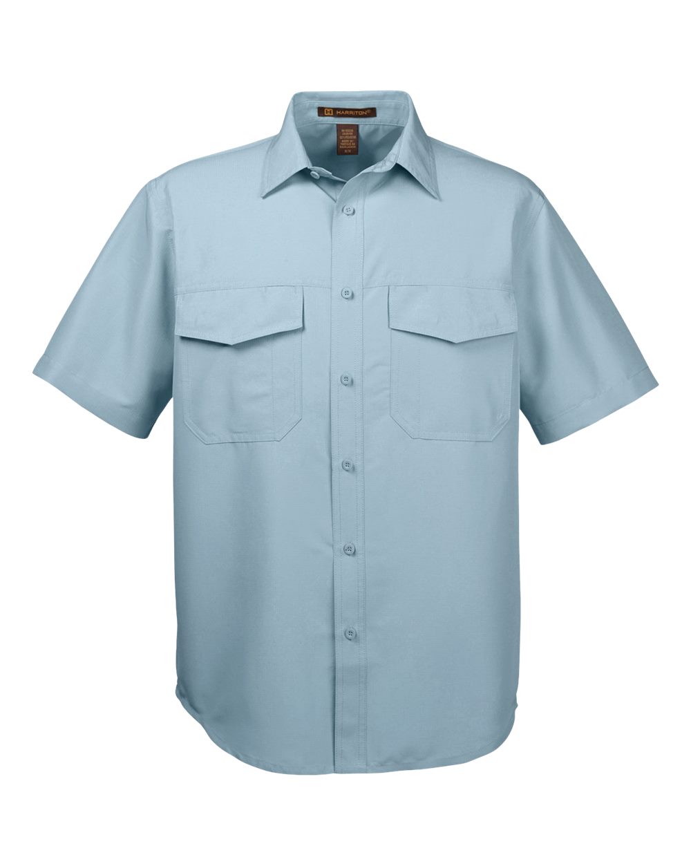 Men's Key West Short Sleeve Performance Staff Shirt - Front - B256B9252 - Cloud Blue