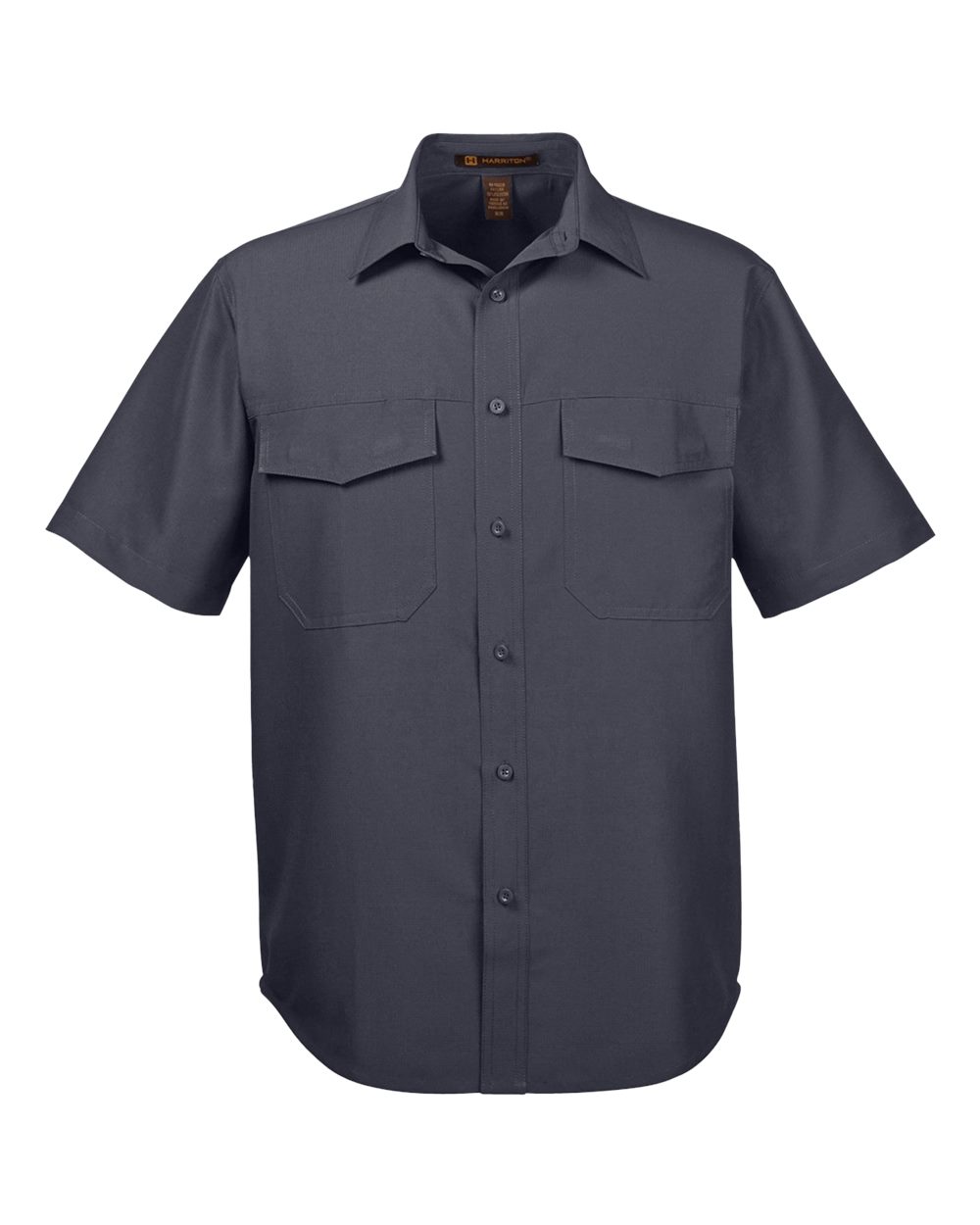 Men's Key West Short Sleeve Performance Staff Shirt - Front - B256B9592 - Dark Charcoal