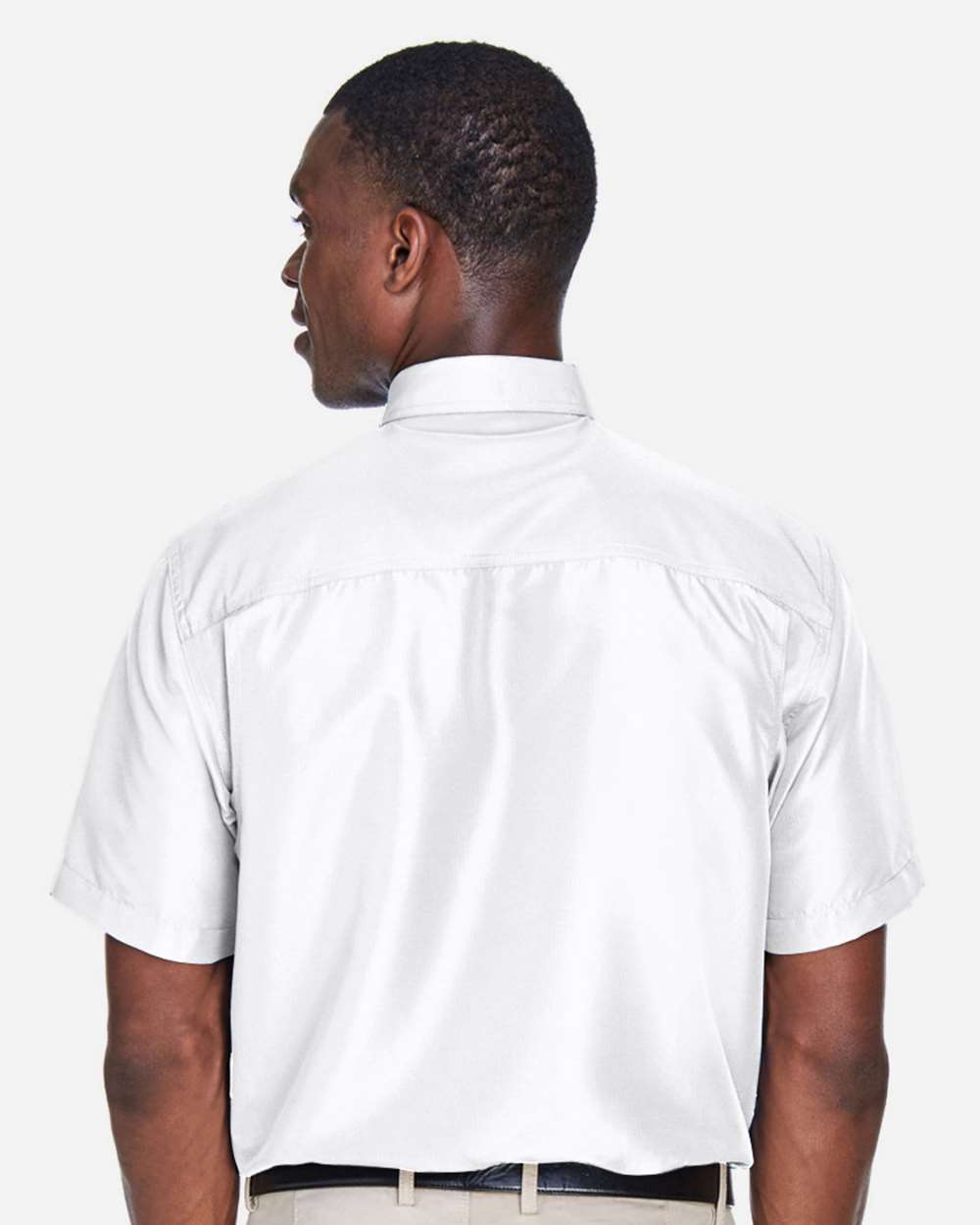 Men's Key West Short Sleeve Performance Staff Shirt - OnModelBack - B256B9002 - White