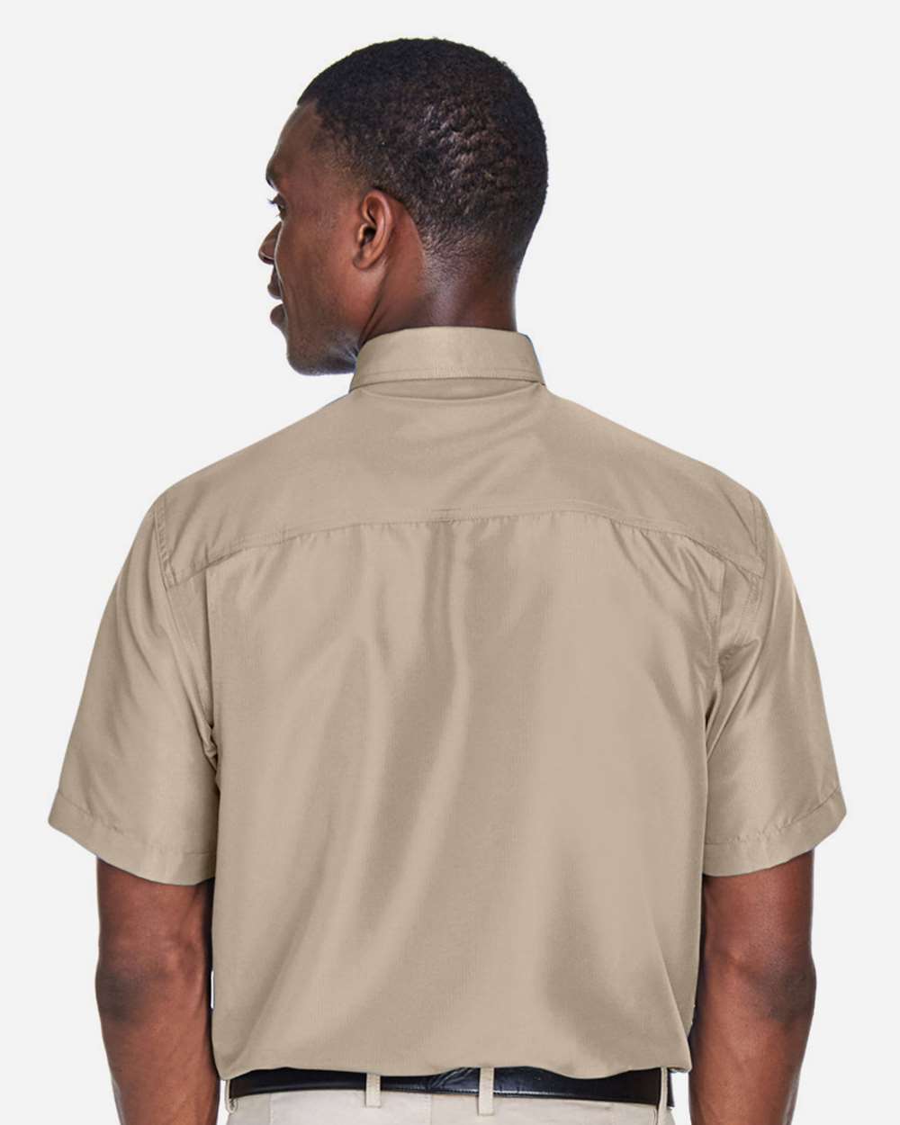 Men's Key West Short Sleeve Performance Staff Shirt - OnModelBack - B256B9242 - Khaki