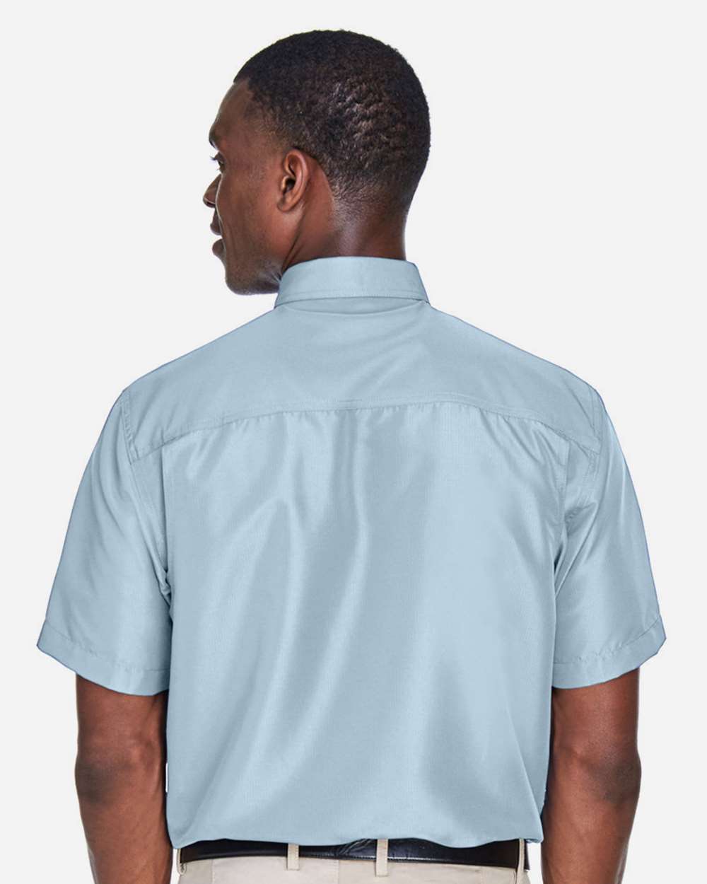 Men's Key West Short Sleeve Performance Staff Shirt - OnModelBack - B256B9252 - Cloud Blue