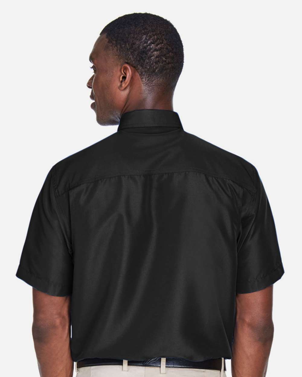 Men's Key West Short Sleeve Performance Staff Shirt - OnModelBack - B256B9502 - Black