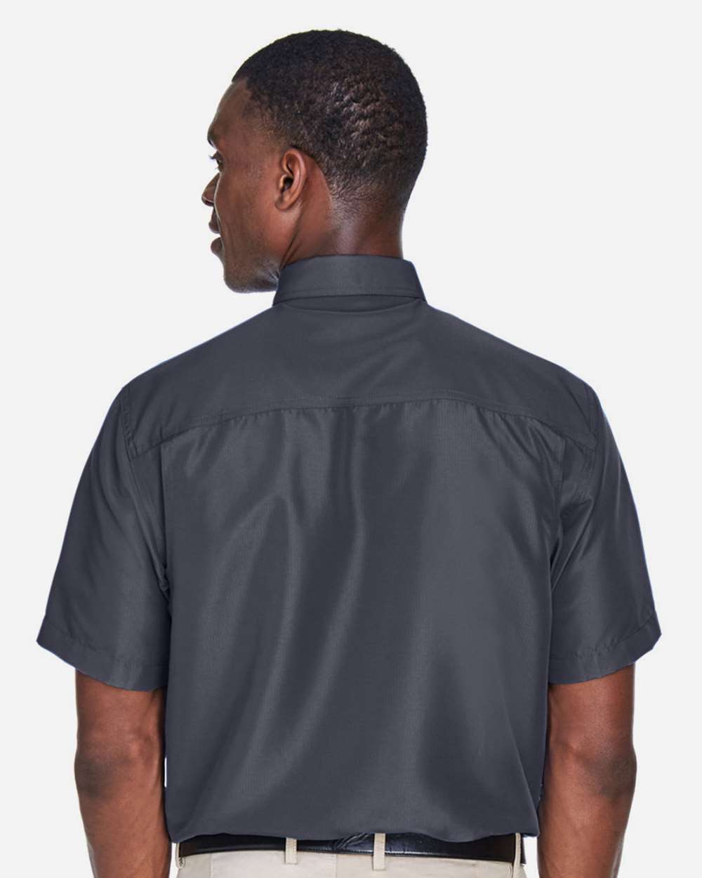 Men's Key West Short Sleeve Performance Staff Shirt - OnModelBack - B256B9592 - Dark Charcoal