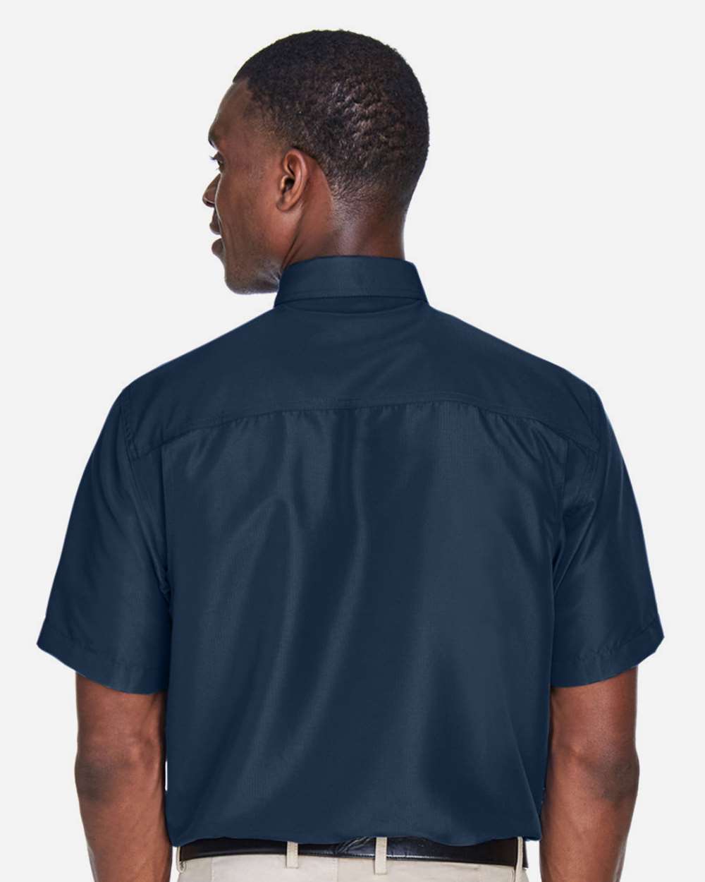 Men's Key West Short Sleeve Performance Staff Shirt - OnModelBack - B256B9652 - Navy