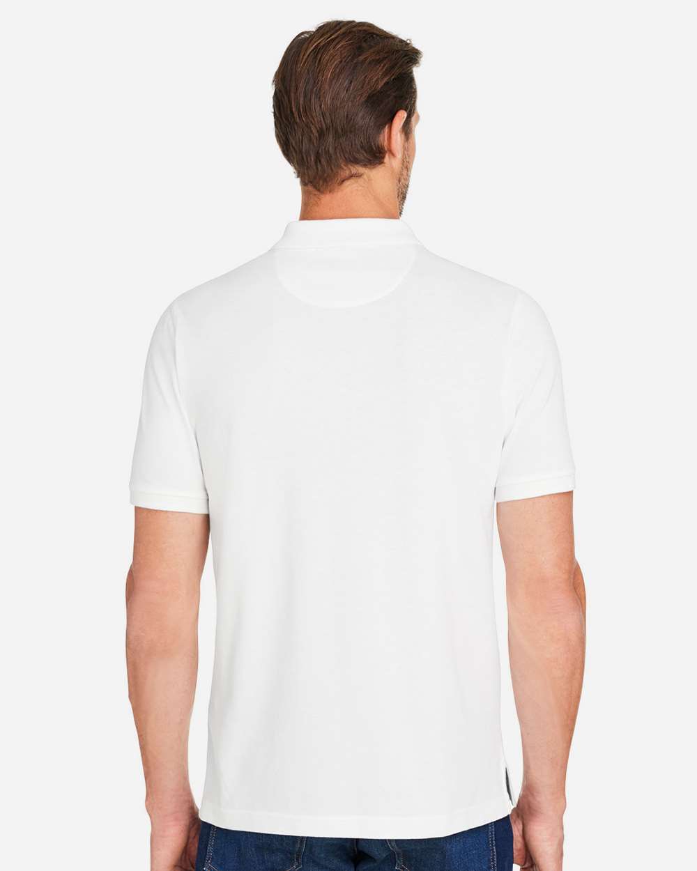 Men's Valiant Cotton Snag Protect Polo - OnModelBack - B193B9003 - White