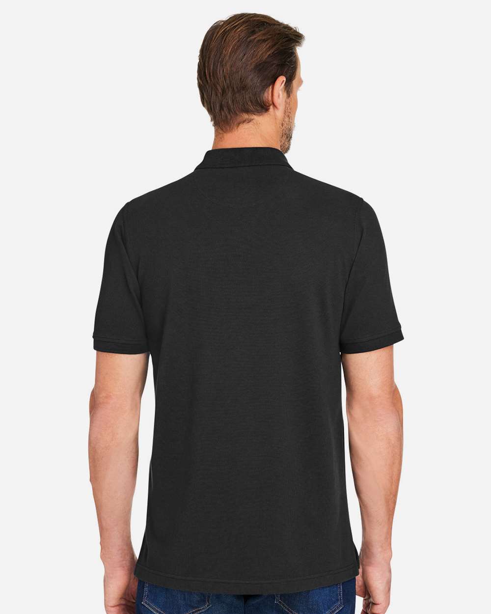 Men's Valiant Cotton Snag Protect Polo - OnModelBack - B193B9503 - Black