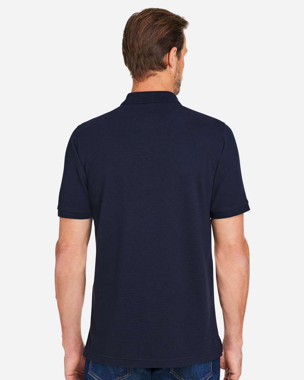 Men's Valiant Cotton Snag Protect Polo - OnModelBack - B193B9653 - Dark Navy