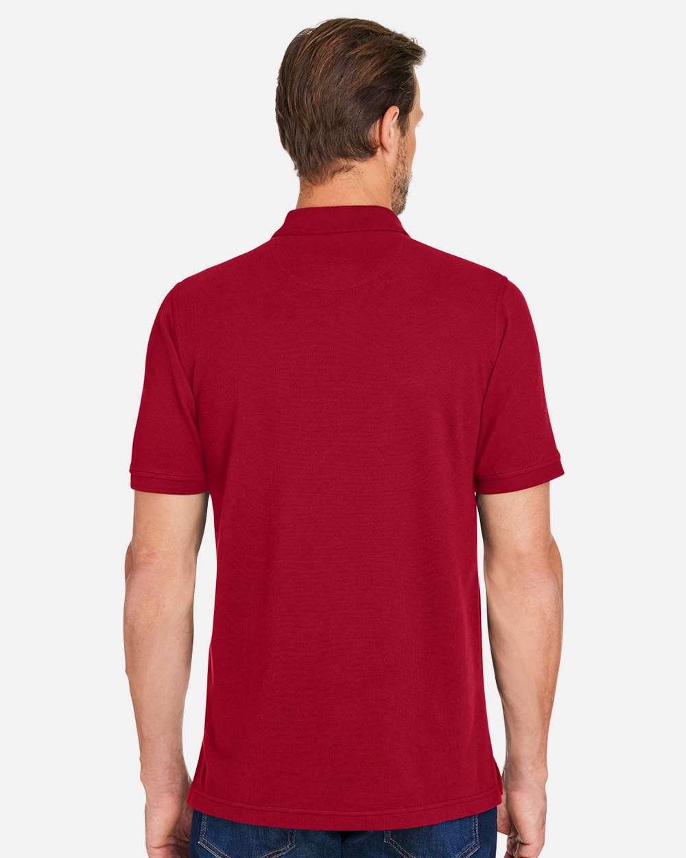 Men's Valiant Cotton Snag Protect Polo - OnModelBack - B193B9703 - Red