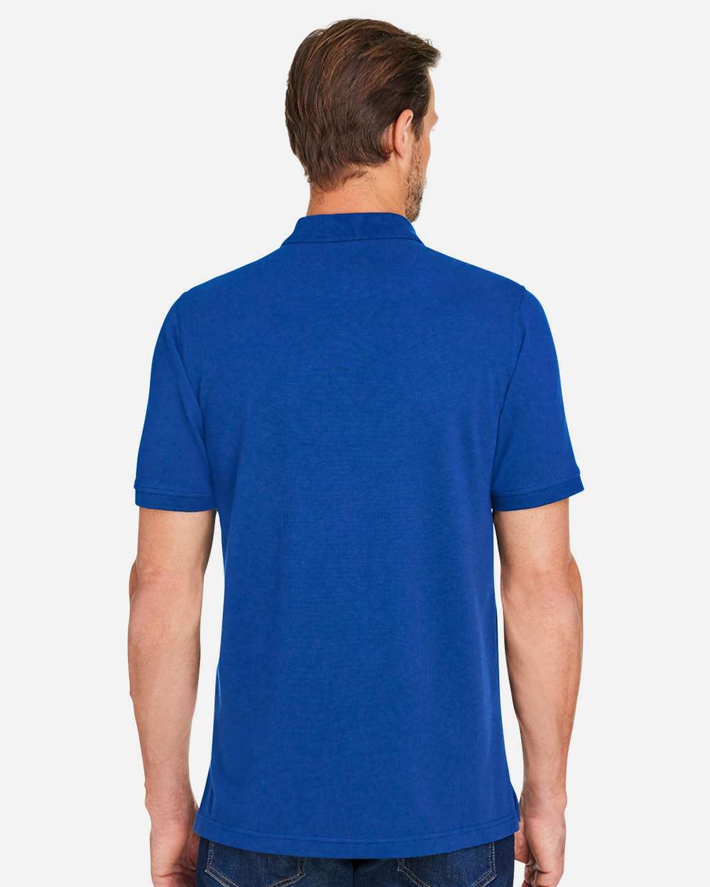 Men's Valiant Cotton Snag Protect Polo - OnModelBack - B193B9753 - True Royal